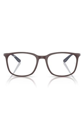 Ray-Ban 54mm Square Optical Glasses in Violet at Nordstrom
