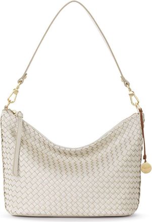 The Sak Juniper Small Hobo Leather Bag in Stone Woven at Nordstrom