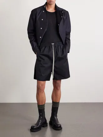 Rick Owens Straight-Leg Cotton-Blend Poplin Shorts