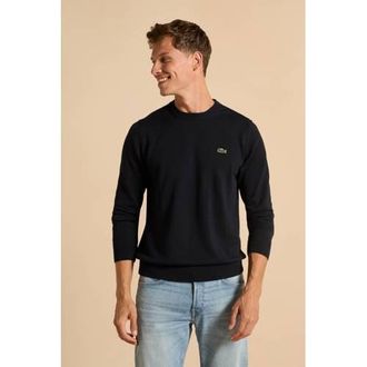 Lacoste pullover fijn gebreid donkerblauw