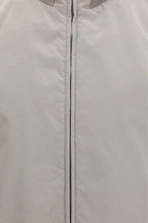 Brunello Cucinelli Mens Sleeveless Vest Jacket Brown Freddo-Panama Polyester Freddo/panama