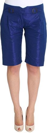 Ermanno Scervino Bermuda Shorts boven de knie - Dames - Korte Broeken - Blauw - XS - Polyester - Korte Broeken