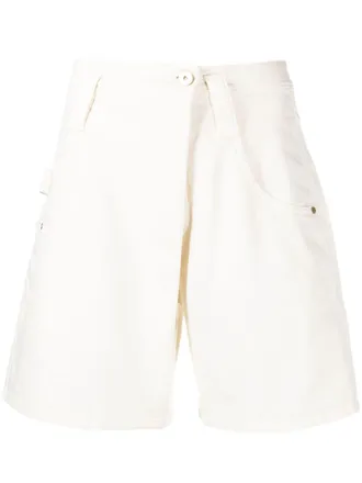 Brunello Cucinelli Bermuda denim a gamba ampia - Bianco