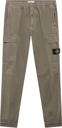 Stone Island Straight Broeken - Heren - Straight fit broeken - Groen - W38 - Katoen - Broeken