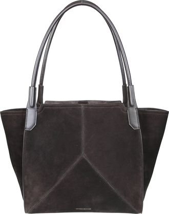 Victoria Beckham Victoria Structured Suede Geometric Tote Bag