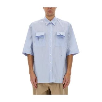 Moschino Heren, Overhemden, Blauw, Maat: XL Katoen