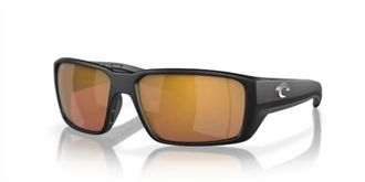 Costa Mens Fantail Polarized Sunglasses 580G In Matte Black Gold Mirror