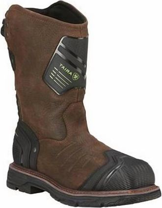 Ariat Mens Composite Toe Catalyst Vx Waterproof Work Boots In Brown