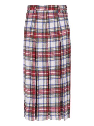 Maison Margiela Gonna Midi Con Motivo Tartan