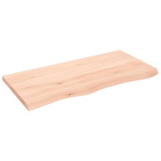 Berkfield Home Wall Shelf 100x50x(2-4) cm Untreated Solid Wood Oak in Natural
