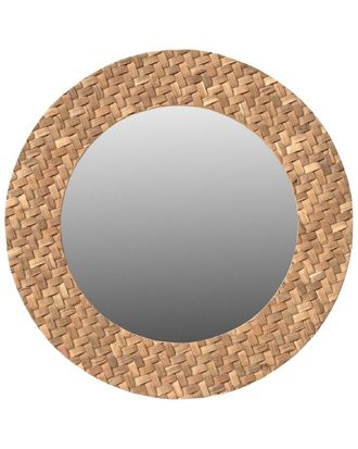 BIDKhome Bidkhome Reclaimed Teak Circular Mirror Frame