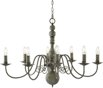 Searchlight Searchlight Greythorne - 8 Light Chandelier Grey Finish, E14