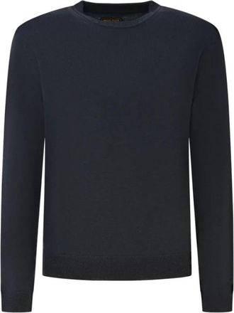 Woolrich Maglione girocollo in maglia tinto in capo - - Knitwear - Uomo - Blu - M