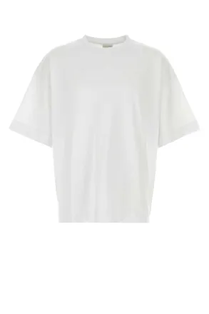 Dries Van Noten White Cotton Heno Oversize T Shirt