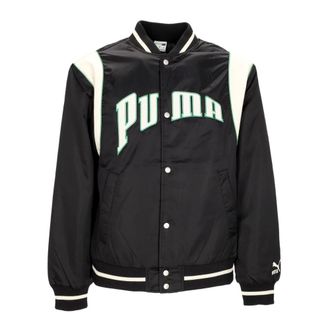 Puma Varsity Jacket Fanbase College Zwart - Heren - Bomber jackets - Zwart - L - Polyester - Jassen