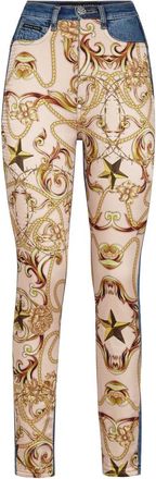 Philipp Plein Super High Waist Jegging NEW Baroque - Dames - Skinny Jeans - Veelkleurig - W26 - Katoen - Jeans