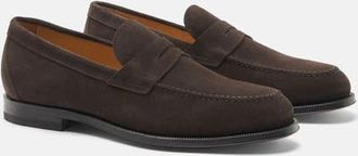 Scarosso Stefano Loafers in Dark Brown - Suede at Nordstrom, Size 43.5