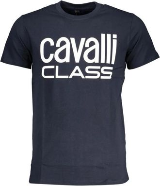 Cavalli Heren, Tops, Blauw, Maat: 2XL Katoen