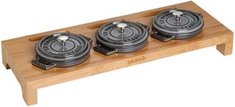 Staub Accessories 40510-299-0 Supporto in Legno Bamb&ugrave; per Mini Cocottes, 170 x 445 x 55 mm