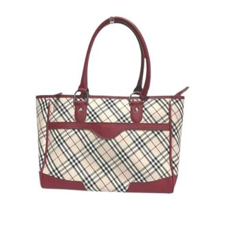 Burberry Pre-owned Tote Bags, female, Multicolor, Size: ONE SIZE Pre-owned Check Canvas Leather Tote Bag