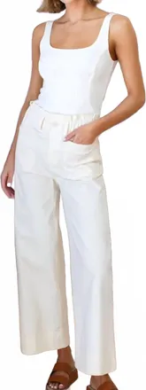 Emerson Fry Corchard Wide Leg Pant In Natural Organic