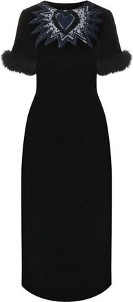 Fendi Black Viscose Cocktail Womens Dress