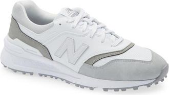 New Balance 997 SL Waterproof Spikeless Golf Shoe in Light Grey at Nordstrom, Size 11.5