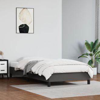 vidaXL Estructura De Cama Sin Colch&oacute;n Cuero Sint&eacute;tico Gris 80x200 Cm Vidaxl