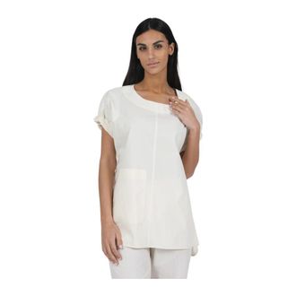 Meimeij Mujer, Camisetas, Blanco, Talla: S