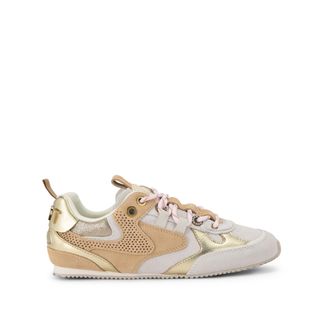 Kurt Geiger Womens Suede Slim Runner Sneakers - White