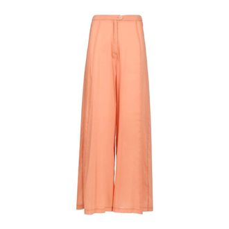 Forte_Forte Elasticated Palazzo Trousers - female - Forte Forte - Wide Trousers - Pink - XS - Trousers