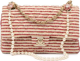 Chanel Crossbody Bags - 2014 Medium Classic Jersey Coco Sailor Double Flap - Gr. unisize - in Rot - für Damen