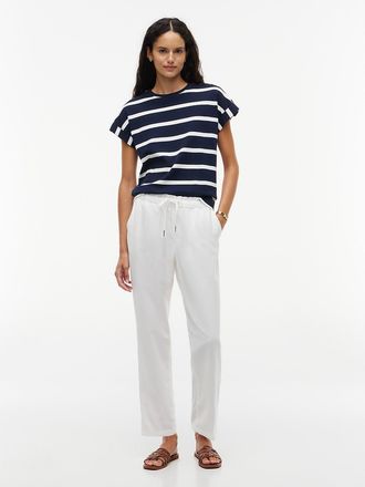 Tommy Hilfiger Womens Sueded Twill Lightweight Jogger Pant - Ecru - XXL