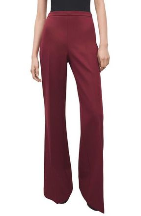 Mango Wide Leg Pants in Wine at Nordstrom, Size 12