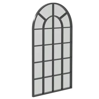 HOMCOM Homcom - Specchio A Parete A Forma Di Arco Per Casa E Ufficio Nero