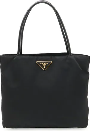 Prada Black Nero Nylon Shoulder Bag Tote Bag (Pre-Owned)