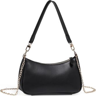 Generic Womens Leather Clutch Handbags Multi-Way Shoulder Crossbody Purse with Zipper,Black (Black)