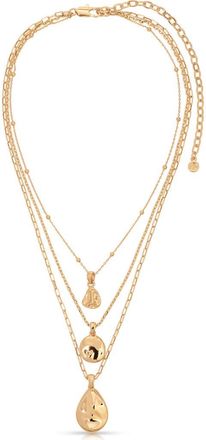 Ettika Circle Flow Layered Necklace in Gold at Nordstrom