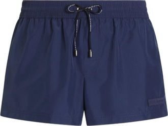 Dolce & Gabbana Canvas Zwem Boxershorts - Heren - Strandmode - Blauw - S - Polyester - Badmode