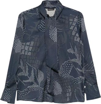 Emporio Armani Blouse - Dames - Blouses - Blauw - 2XS - Overhemden