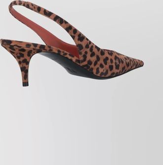 Amina Muaddi calf leather high heel pumps