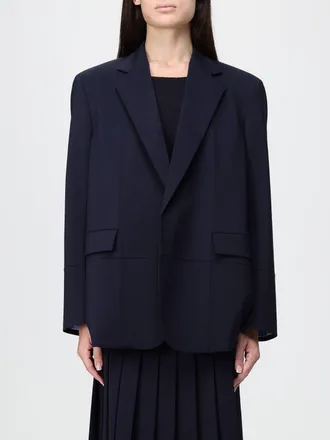 N&deg;21 Blazer monopetto in misto lana relaxed fit con spalle imbottite