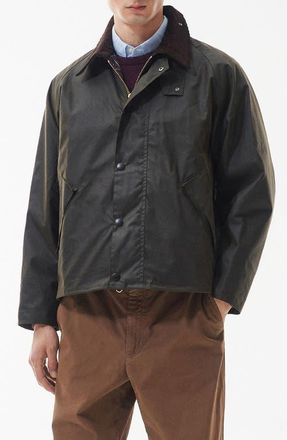 Barbour Transport Wax Jacket in Olive at Nordstrom, Size 40