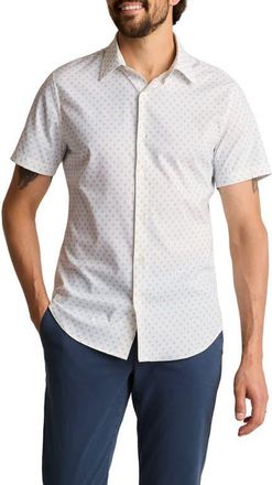 Bonobos Geo Print Tech Short Sleeve Button-Up Shirt in June Geo C53 at Nordstrom, Size Xx-Large