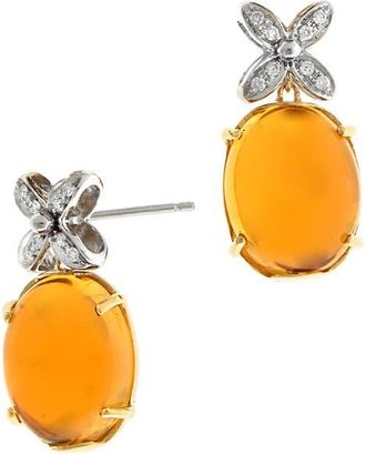 Marco Bicego Marrakech Onde 18K Gold & Yellow Quartz Earrings in Yellow/White Gold at Nordstrom