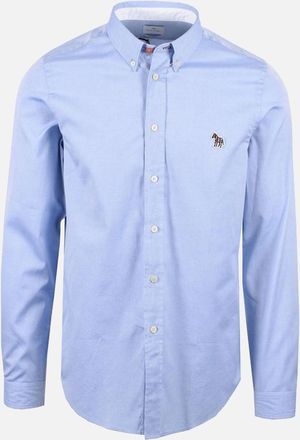 Paul Smith Mens Paul Smith Tailored Fit Shirt Zebra Light Blue - Size: 40