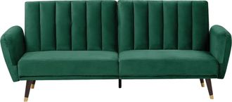 Beliani Beliani - Divano Letto In Velluto Verde Smeraldo Vimmerby