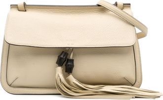 Gucci Pre-owned Womens Bamboo Crossbody With Tassel - Ivory Leather - One Size