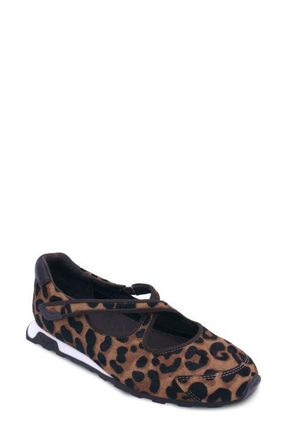 Ash Kore Mary Jane Genuine Calf Hair Flat in Leopard at Nordstrom, Size 10Us