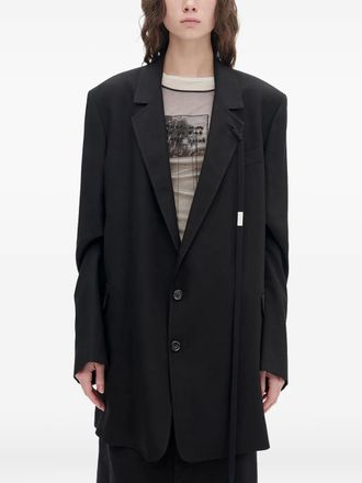Ann Demeulemeester Agnes single-breasted blazer - women - Fabric - 36 - Black
